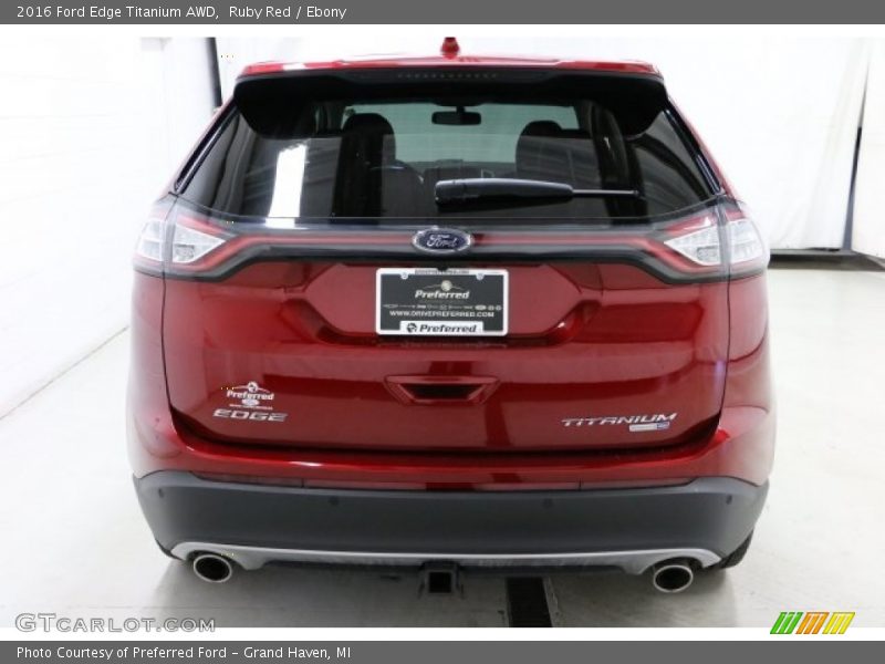 Ruby Red / Ebony 2016 Ford Edge Titanium AWD