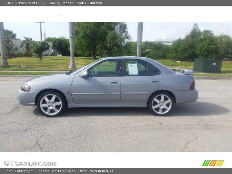 Molten Silver / Charcoal 2004 Nissan Sentra SE-R Spec V