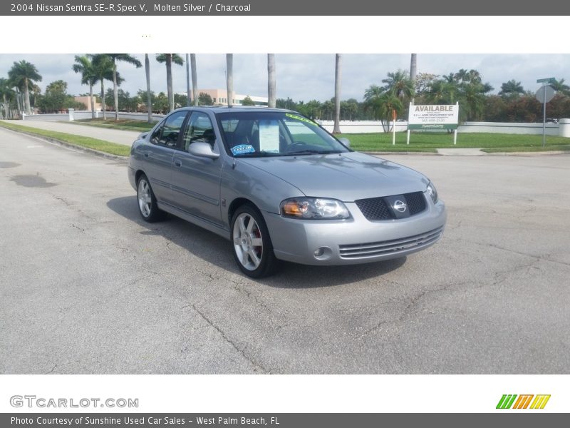 Molten Silver / Charcoal 2004 Nissan Sentra SE-R Spec V