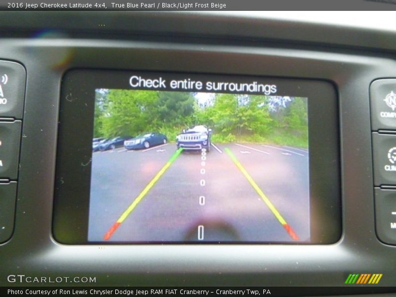 True Blue Pearl / Black/Light Frost Beige 2016 Jeep Cherokee Latitude 4x4