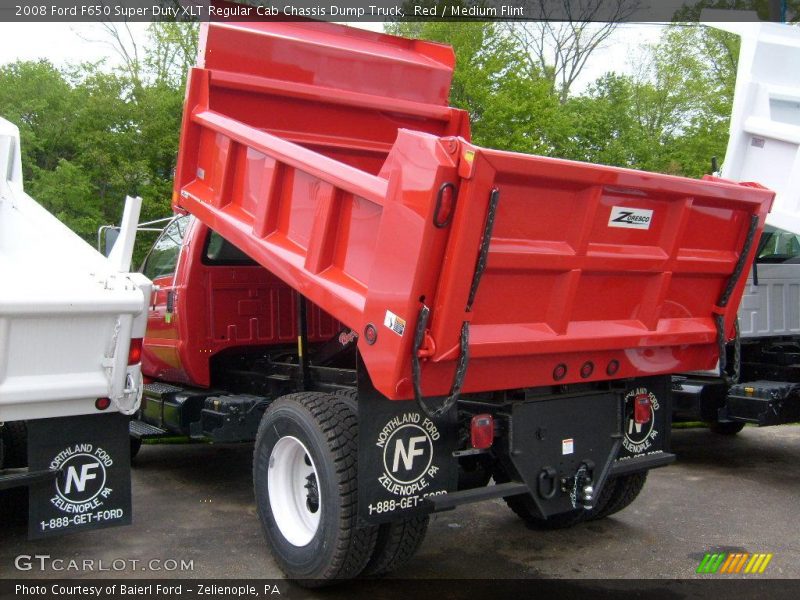 Red / Medium Flint 2008 Ford F650 Super Duty XLT Regular Cab Chassis Dump Truck
