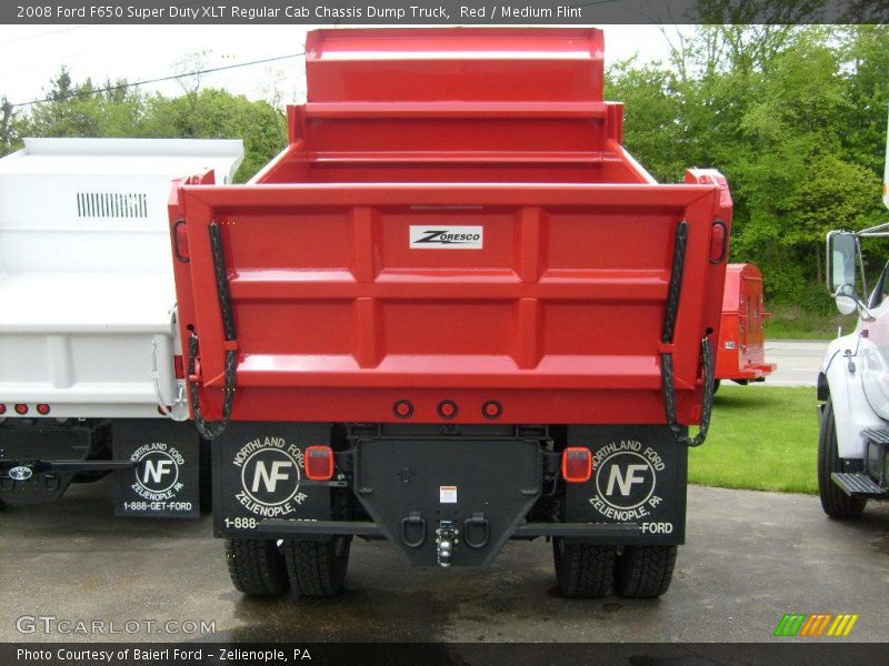 Red / Medium Flint 2008 Ford F650 Super Duty XLT Regular Cab Chassis Dump Truck