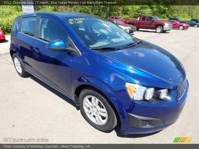 Blue Topaz Metallic / Jet Black/Dark Titanium 2012 Chevrolet Sonic LT Hatch