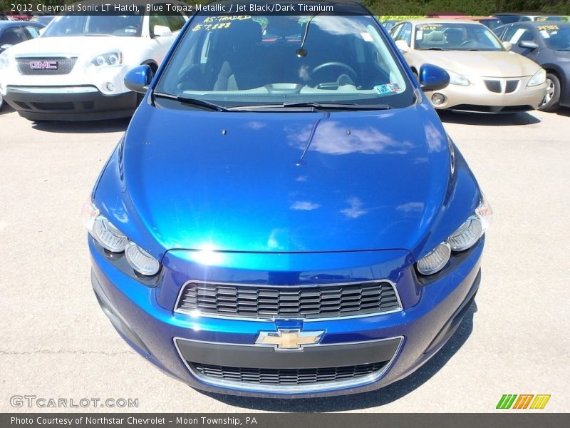 Blue Topaz Metallic / Jet Black/Dark Titanium 2012 Chevrolet Sonic LT Hatch