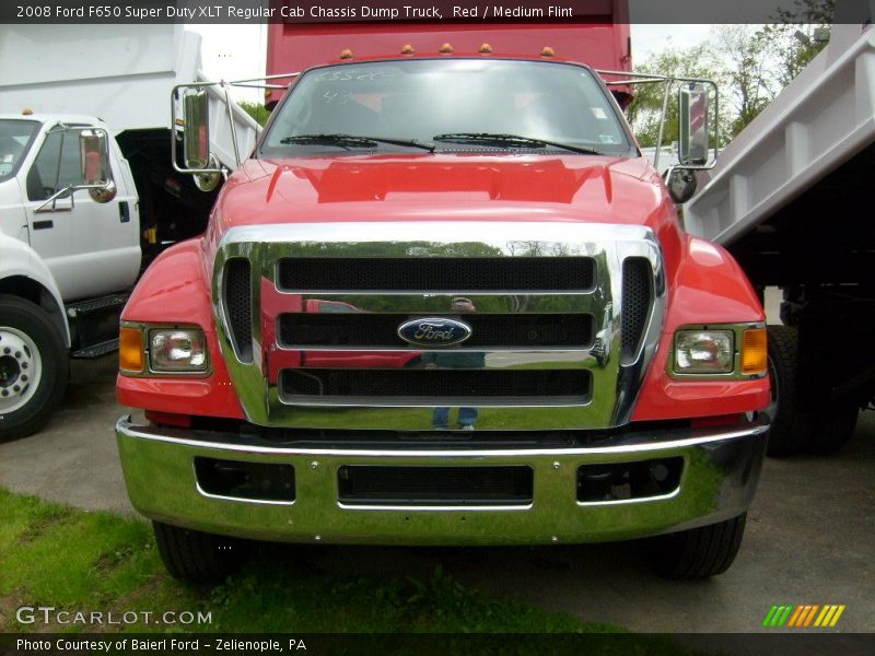 Red / Medium Flint 2008 Ford F650 Super Duty XLT Regular Cab Chassis Dump Truck