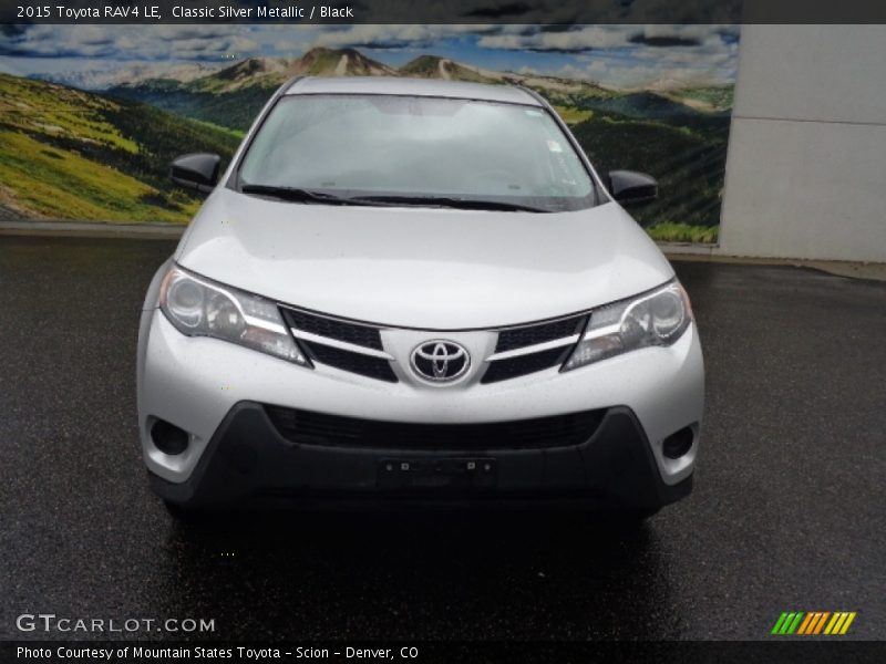 Classic Silver Metallic / Black 2015 Toyota RAV4 LE