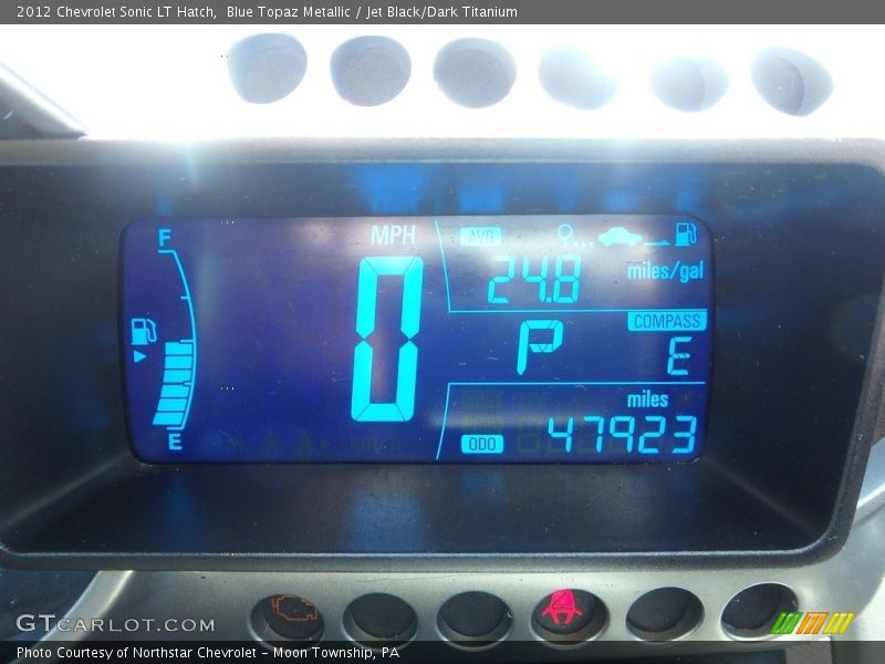 Blue Topaz Metallic / Jet Black/Dark Titanium 2012 Chevrolet Sonic LT Hatch