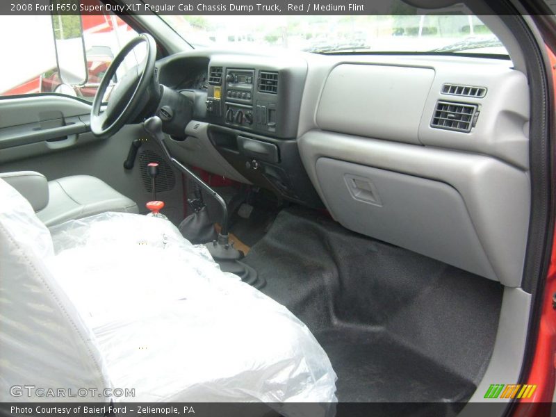 Red / Medium Flint 2008 Ford F650 Super Duty XLT Regular Cab Chassis Dump Truck