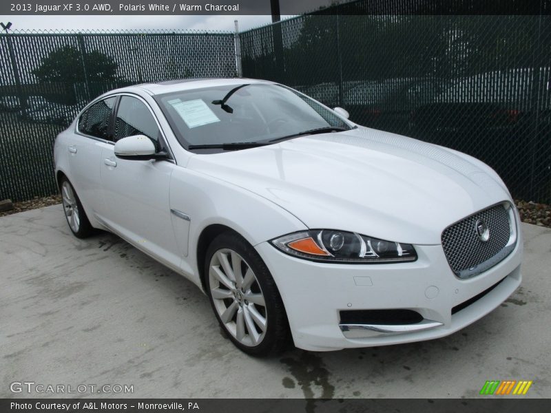 Polaris White / Warm Charcoal 2013 Jaguar XF 3.0 AWD