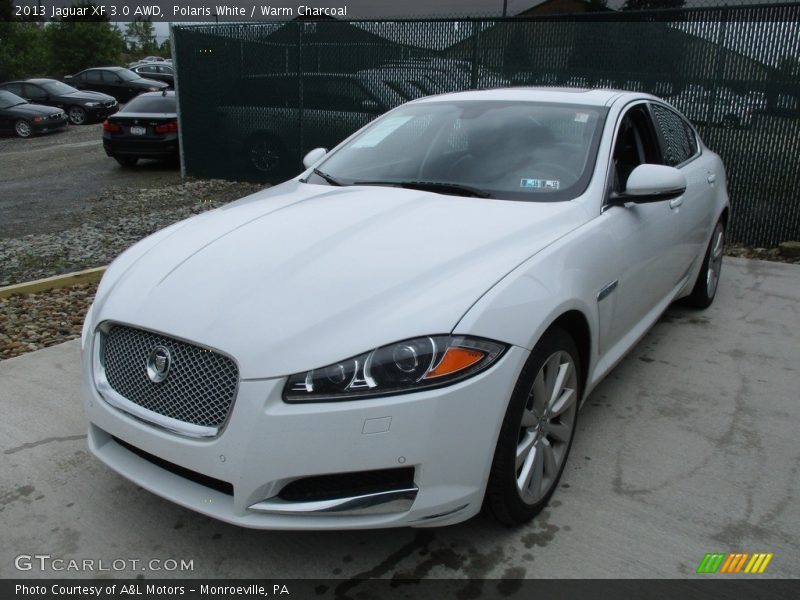 Polaris White / Warm Charcoal 2013 Jaguar XF 3.0 AWD