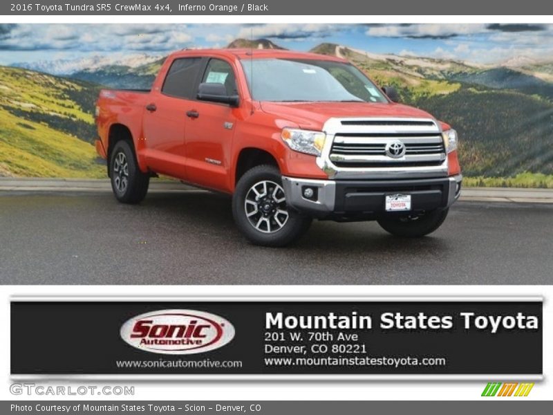 Inferno Orange / Black 2016 Toyota Tundra SR5 CrewMax 4x4