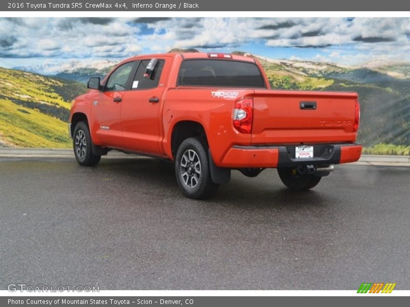 Inferno Orange / Black 2016 Toyota Tundra SR5 CrewMax 4x4