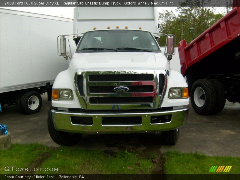 Oxford White / Medium Flint 2008 Ford F650 Super Duty XLT Regular Cab Chassis Dump Truck