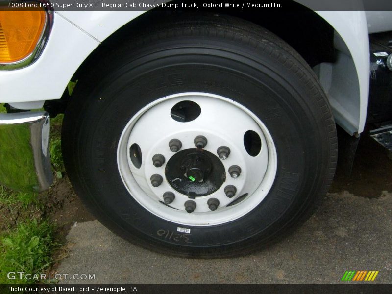 Oxford White / Medium Flint 2008 Ford F650 Super Duty XLT Regular Cab Chassis Dump Truck