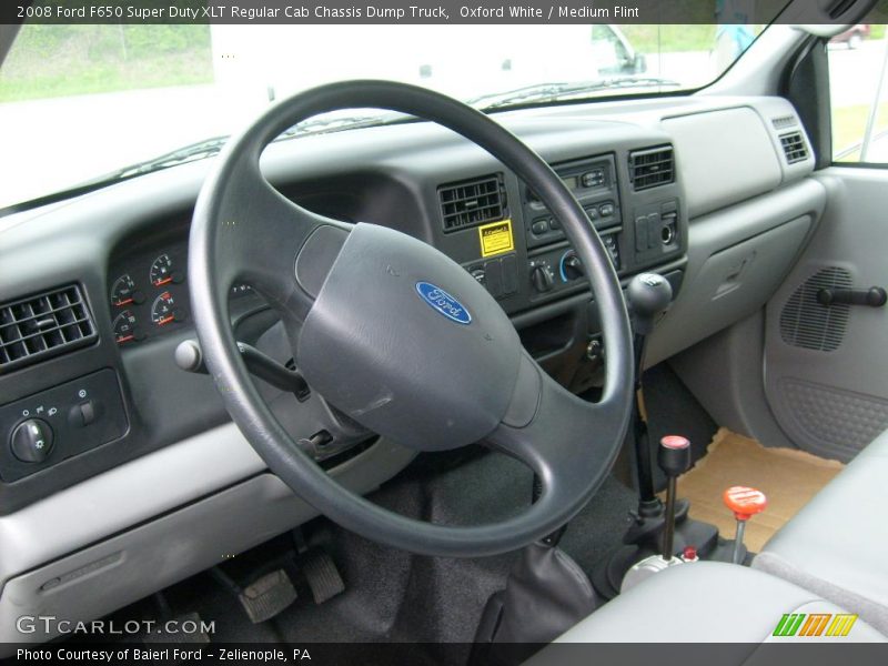 Oxford White / Medium Flint 2008 Ford F650 Super Duty XLT Regular Cab Chassis Dump Truck