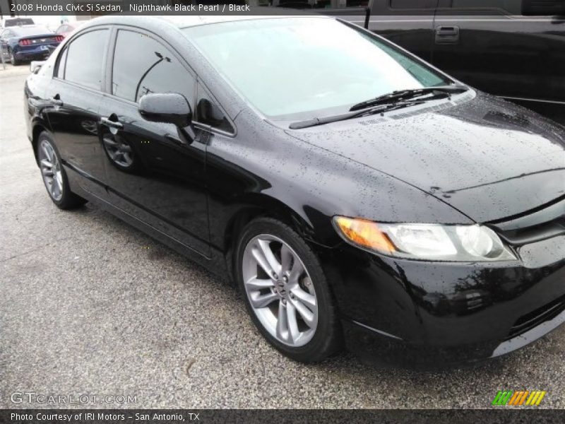 Nighthawk Black Pearl / Black 2008 Honda Civic Si Sedan