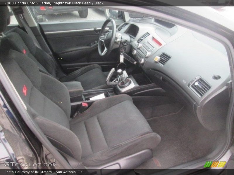 Nighthawk Black Pearl / Black 2008 Honda Civic Si Sedan