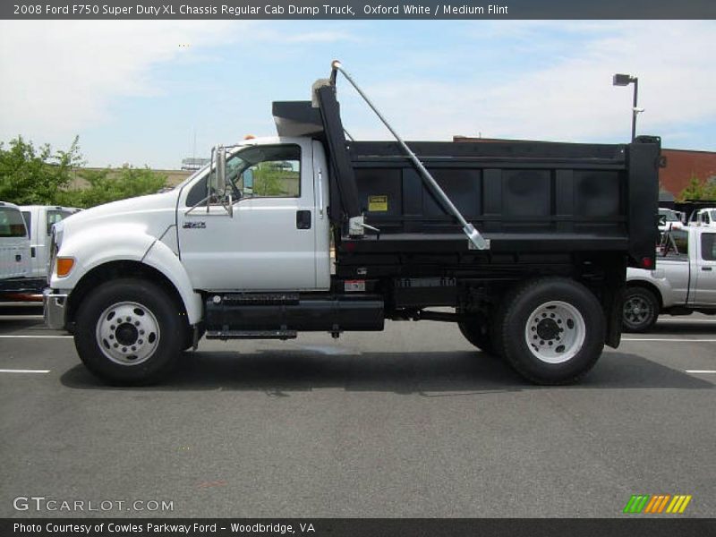 Oxford White / Medium Flint 2008 Ford F750 Super Duty XL Chassis Regular Cab Dump Truck