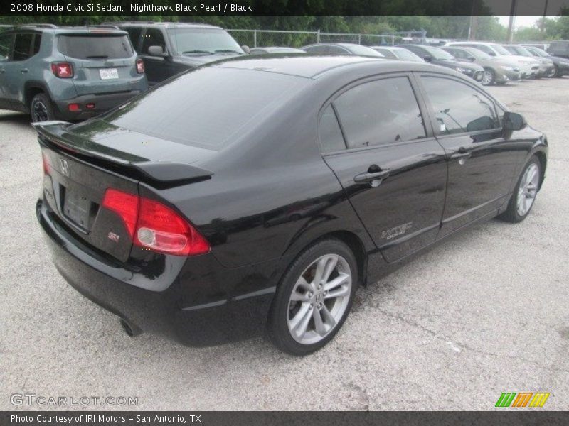 Nighthawk Black Pearl / Black 2008 Honda Civic Si Sedan
