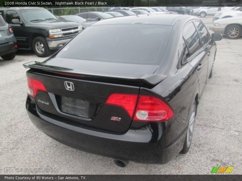 Nighthawk Black Pearl / Black 2008 Honda Civic Si Sedan