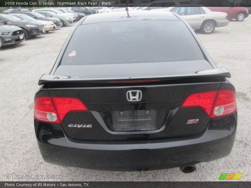 Nighthawk Black Pearl / Black 2008 Honda Civic Si Sedan