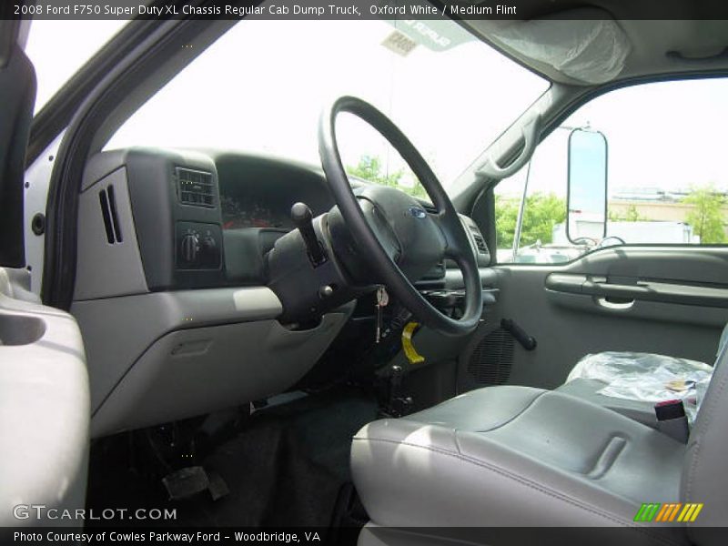 Oxford White / Medium Flint 2008 Ford F750 Super Duty XL Chassis Regular Cab Dump Truck
