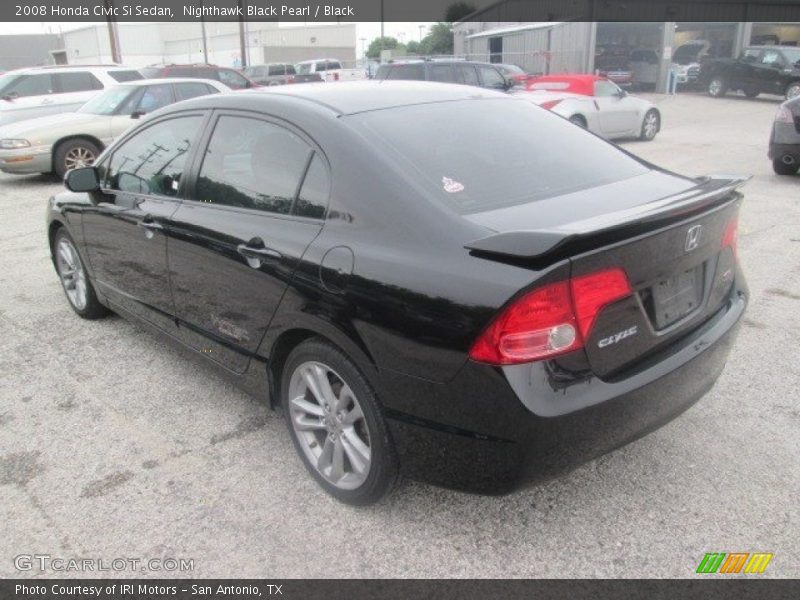 Nighthawk Black Pearl / Black 2008 Honda Civic Si Sedan