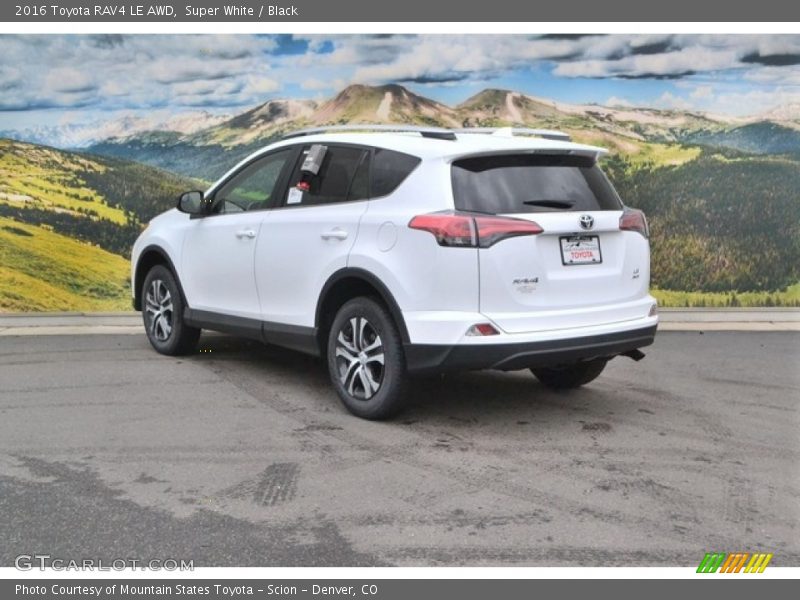Super White / Black 2016 Toyota RAV4 LE AWD