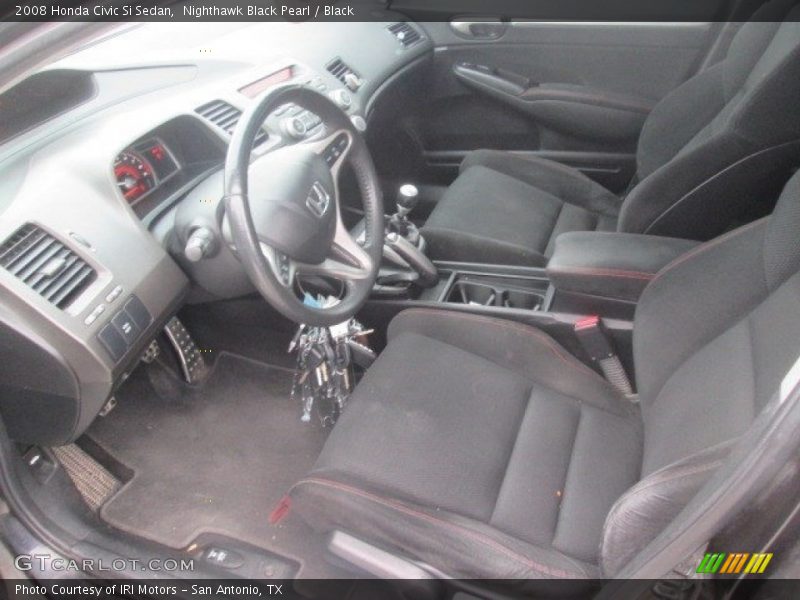 Nighthawk Black Pearl / Black 2008 Honda Civic Si Sedan