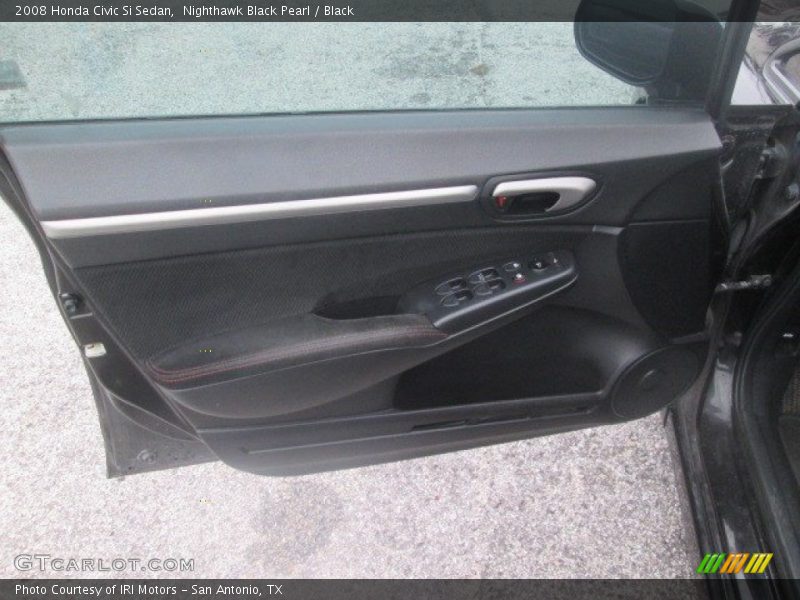 Nighthawk Black Pearl / Black 2008 Honda Civic Si Sedan