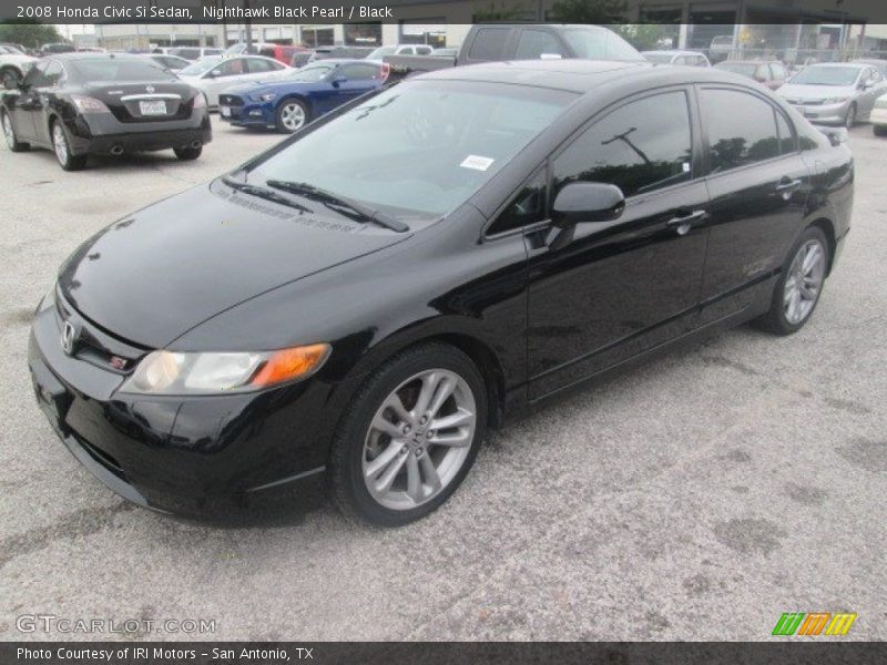 Nighthawk Black Pearl / Black 2008 Honda Civic Si Sedan