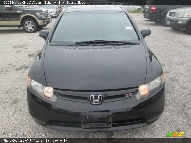 Nighthawk Black Pearl / Black 2008 Honda Civic Si Sedan