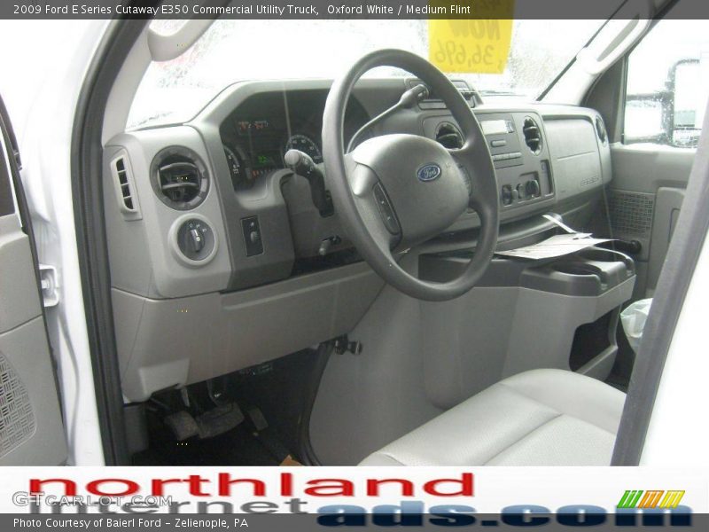 Oxford White / Medium Flint 2009 Ford E Series Cutaway E350 Commercial Utility Truck
