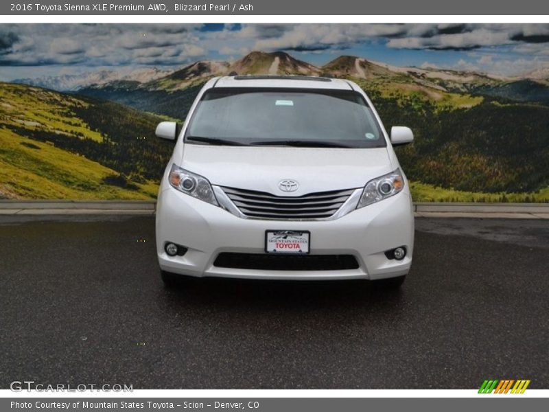 Blizzard Pearl / Ash 2016 Toyota Sienna XLE Premium AWD