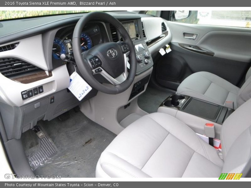 Blizzard Pearl / Ash 2016 Toyota Sienna XLE Premium AWD