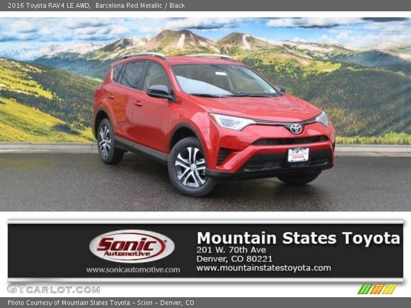 Barcelona Red Metallic / Black 2016 Toyota RAV4 LE AWD