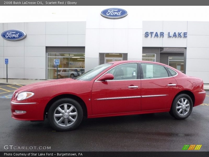 Scarlett Red / Ebony 2008 Buick LaCrosse CXL