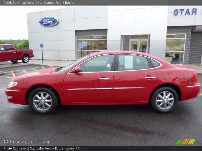 Scarlett Red / Ebony 2008 Buick LaCrosse CXL