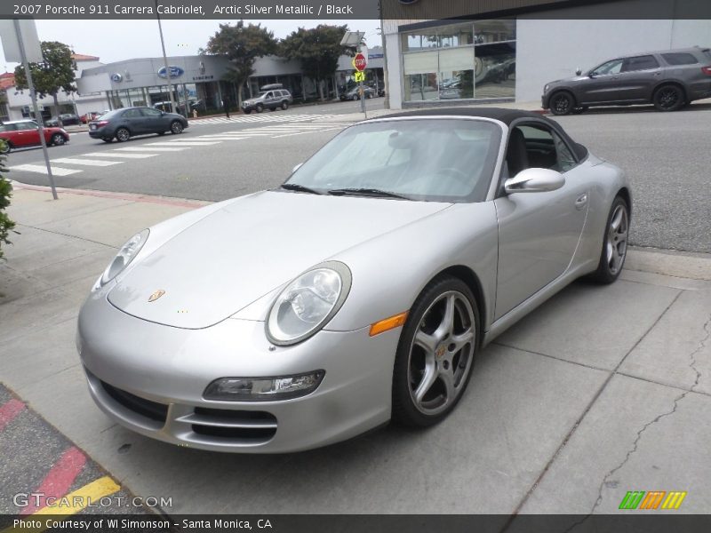 Arctic Silver Metallic / Black 2007 Porsche 911 Carrera Cabriolet