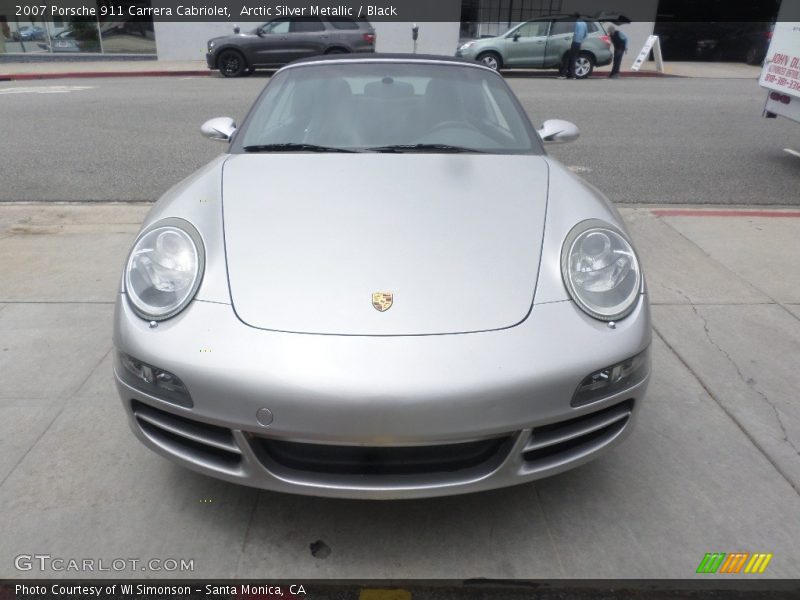 Arctic Silver Metallic / Black 2007 Porsche 911 Carrera Cabriolet