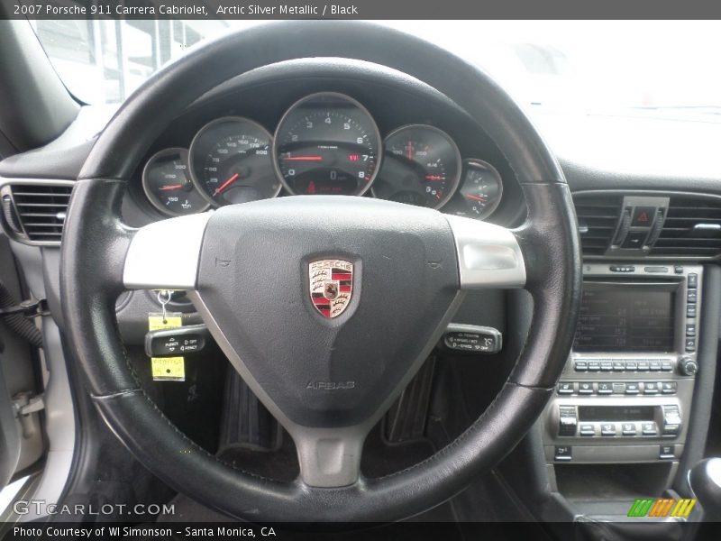 Arctic Silver Metallic / Black 2007 Porsche 911 Carrera Cabriolet