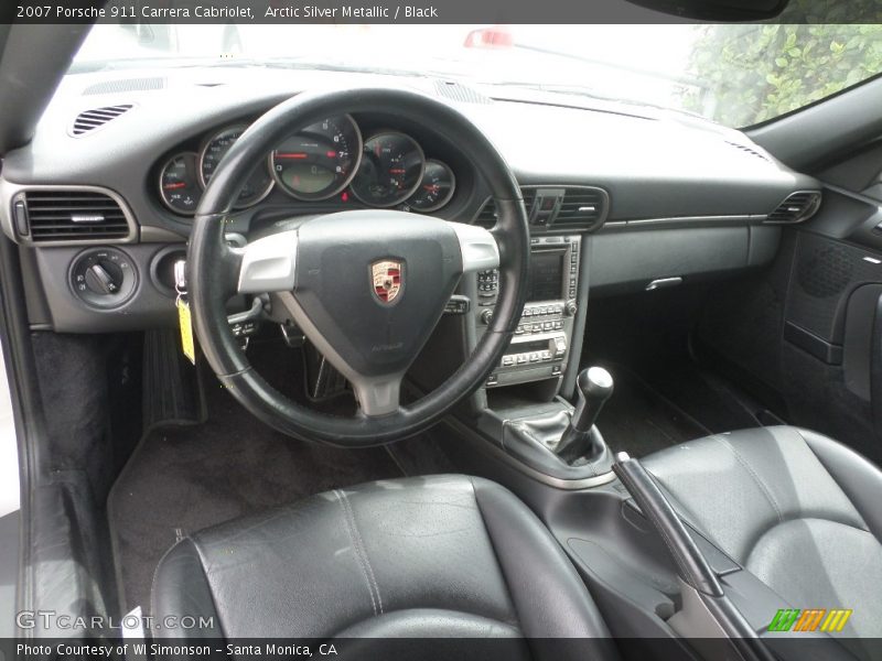 Arctic Silver Metallic / Black 2007 Porsche 911 Carrera Cabriolet