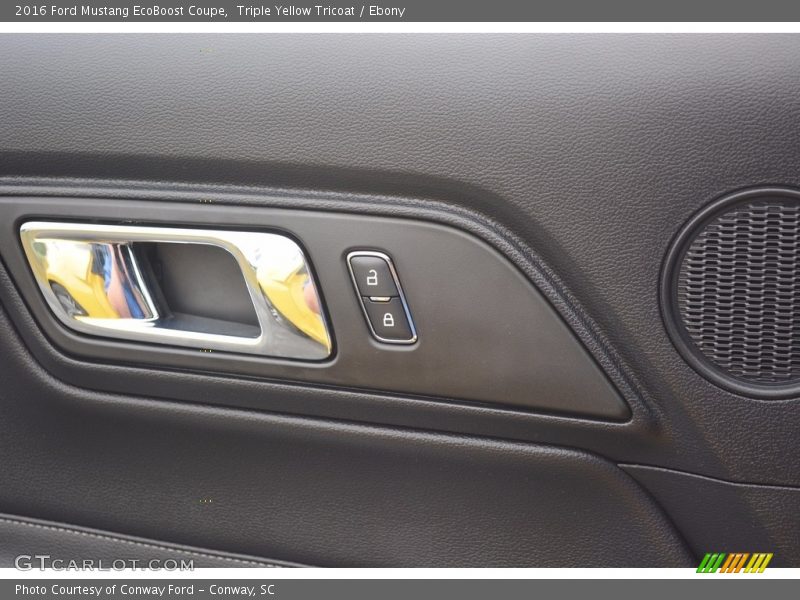 Triple Yellow Tricoat / Ebony 2016 Ford Mustang EcoBoost Coupe