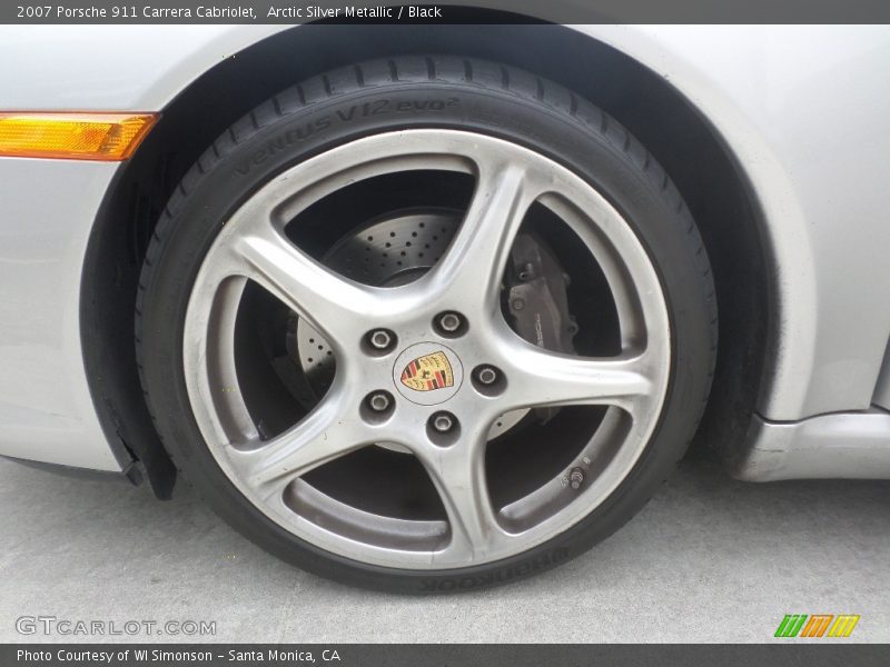 Arctic Silver Metallic / Black 2007 Porsche 911 Carrera Cabriolet