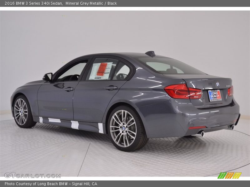 Mineral Grey Metallic / Black 2016 BMW 3 Series 340i Sedan