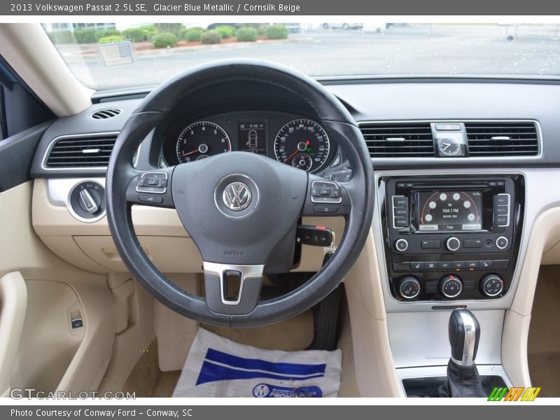 Glacier Blue Metallic / Cornsilk Beige 2013 Volkswagen Passat 2.5L SE
