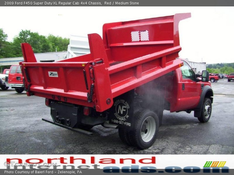 Red / Medium Stone 2009 Ford F450 Super Duty XL Regular Cab 4x4 Chassis