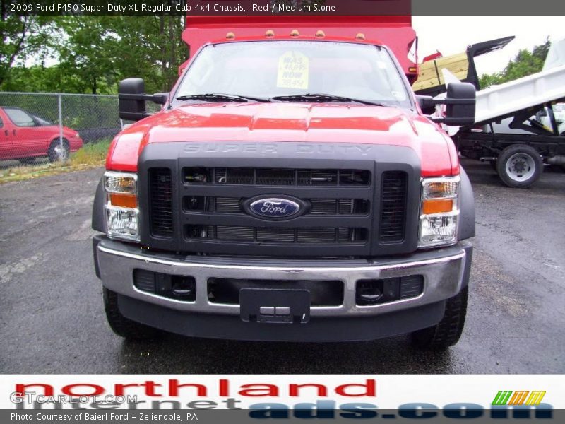 Red / Medium Stone 2009 Ford F450 Super Duty XL Regular Cab 4x4 Chassis