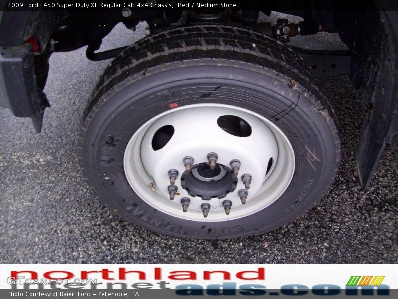 Red / Medium Stone 2009 Ford F450 Super Duty XL Regular Cab 4x4 Chassis