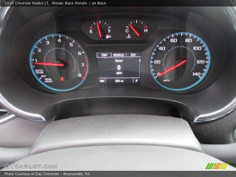 Mosaic Black Metallic / Jet Black 2016 Chevrolet Malibu LT